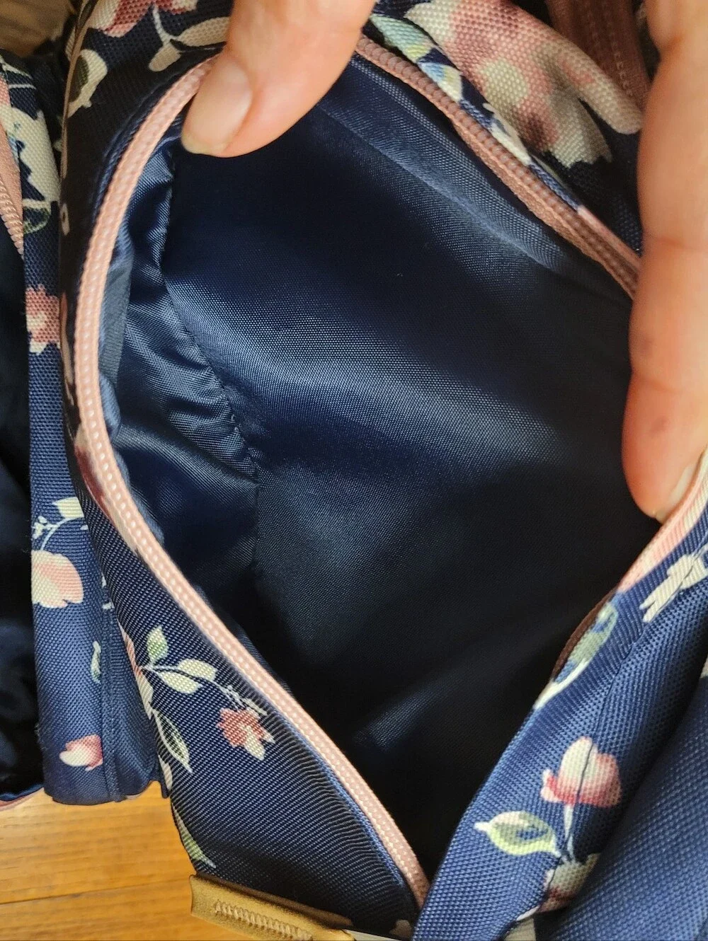 The Children's Place Girls Floral Backpack – Navy & Pink Floral Print – Like New
